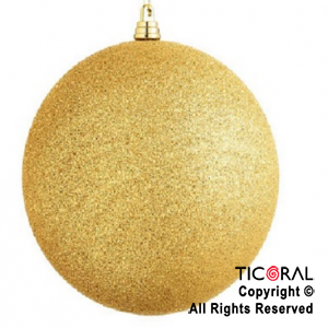 BOLA DE NAVIDAD 15 CM GLITTER ORO x 1